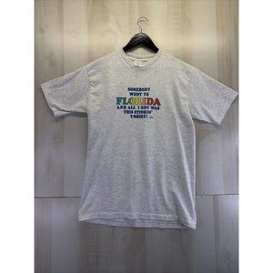 Vintage 90s Classics USA Florida Funny Saying T Shirt Mens Size L Single Stitch